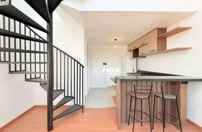 Apartamento duplex mobiliado com 1 quarto para alugar, portão - curitiba/pr