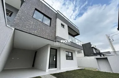 Sobrado triplex com 3 quartos e amplo terraço à venda, 155 m² - santa felicidade, curitiba/pr