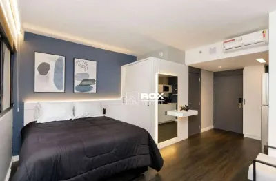 Studio de porteira fechada com 1 quarto à venda, 28 m² por r$ 550.000 - água verde, curitiba/pr