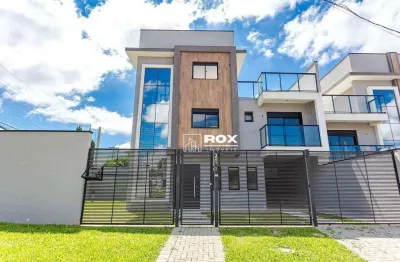 Sobrado triplex , alto padrão com 3 suítes à venda, 215 m² - atuba, curitiba/pr