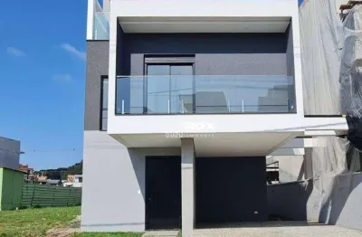 Casa em condominio fechado, com 3 suítes para alugar, 209 m² por r$ 8.000/mês - santa cândida, curitiba/pr