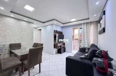 Apartamento semi-mobiliado com 2 quartos à venda, 49 m² por r$ 285.000 - pinheirinho, curitiba/pr