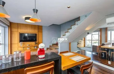 Cobertura duplex mobiliada com 1 quarto à venda, 64 m² - campina do siqueira, curitiba/pr