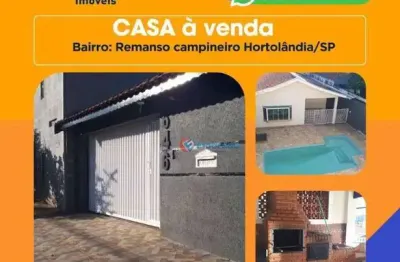 Ofertão do imóvel: casa com 3 quartos à venda  - loteamento remanso campineiro - hortolândia/sp