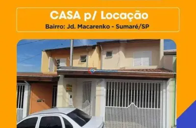 Casa de 03 quartos para alugar- jardim macarenko -sumaré/sp