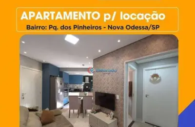 Ofertão do imóvel :  apartamento com 2 quartos para alugar- parque dos pinheiros - nova odessa/sp