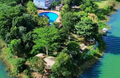 Apartamento 1/4 mobiliado às margens lago de corumbá caldas novas