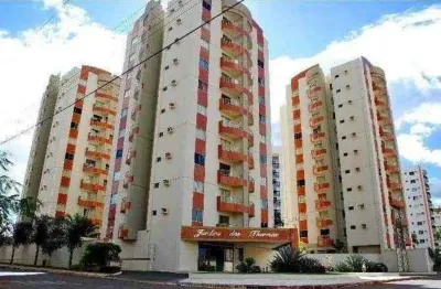 Oportunidade apartamento 1/4 mobiliado cond jardins das termas bairro turista - caldas novas