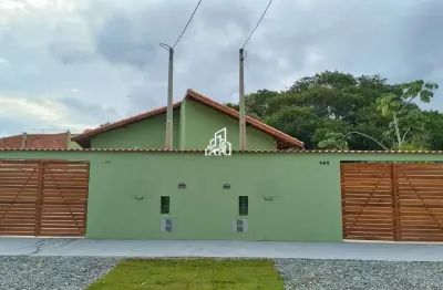 Casa nova para venda em itanhaém, jardim das palmeiras, 2 dormitórios, 1 suíte, 3 banheiros, 5 vagas