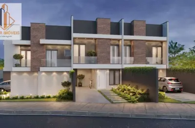 Sobrado novo em construção no bairro fazendinha, curitiba.