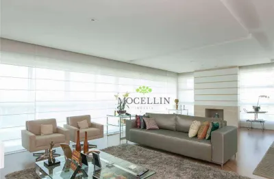 Apartamento com 4 quartos, para alugar, 232 m² por r$ 9.800,00/mês - campo comprido- curitiba/pr