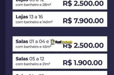 Sala para alugar, 21 m² por r$ 1.900/mês - ajuda de cima - macaé/rj