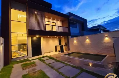 Casa contemporânea de 3 suítes no condomínio advanced, vargem pequena - rj