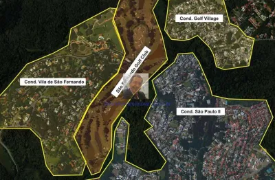 Vende-se terreno no cond. golf village (lote) 578,70 m² alto em declive, co