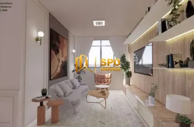Apartamento a venda  com 2 dormitórios + 1 de serviço, 2 banheiros (social e serviço), sala 2 ambien