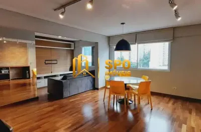 Apartamento mobiliado para locação na vila nova conceição, 75 metros