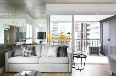 Studio 62m² no brooklin ? com varanda e 1 vaga | próx. berrini e ponte estaiada