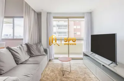 'apartamento mobiliado para locação ou venda no brooklin 100m², 2 vagas , 2 suítes'