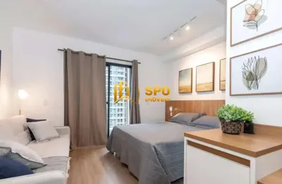 Cond my one, studio mobiliado, com 26 metros a venda e locação na av adolfo pinheiro