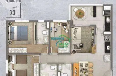 Apartamento com 2 dormitórios à venda, 73 m² por r$ 690.000,00 - jardim esperança - barueri/sp