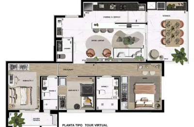 Apartamento com 3 quartos à venda no petrópolis, londrina , 103 m2