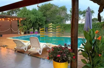 Chácara com 3 dormitórios sendo um suíte - vale do igapó - bauru/sp.