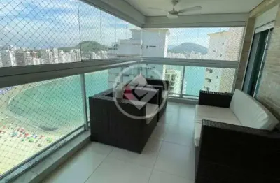 Apartamento alto padrão para venda com vista total para o mar na praia das astúrias, guarujá codigo: 111042
