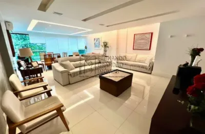 Jardim oceânico, vendo apartamento na barra da tijuca, em rua fechada com charmosa pracinha, c/ segurança 4 quartos, 3 suítes, 4 salas, 3 vagas, 163m²