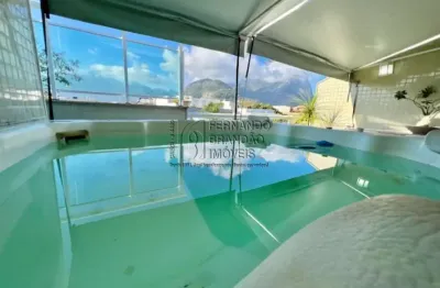 Espetacular cobertura de luxo jardim oceânico, junto praia pepê, na barra,  2 suítes + 2 quartos,  sala 2 ambientes, 4 vagas de garagem, 335m², spa.