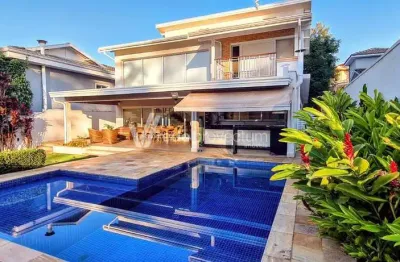 Casa em condomínio fechado com 5 quartos à venda na rua das abélias, 1, alphaville dom pedro, campinas, 380 m2 por r$ 4.000.000