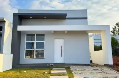 Casa à venda em gravataí, neópolis, com 3 quartos, com 80 m², condomínio residencial jardins do vale