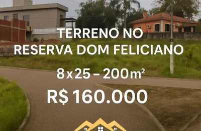 Terreno à venda em gravataí, dom feliciano, com 200 m²