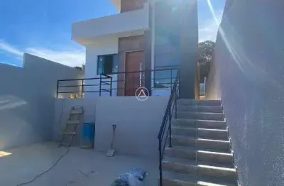 Atlântica imoveis tem excelente casa com 3 dormitórios à venda, 90 m² por r$ 400.000 - extensão serramar - rio das ostrasrj