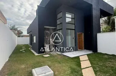 Atlântica imóveis tem excelente casa com 3 dormitórios à venda, 72 m² por r$ 480.000,00 - enseada das gaivotas - rio das ostras/rj