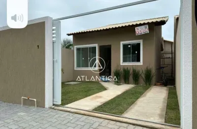 Atlântica imóveis tem excelente casa à venda, por r$ 350.000,00 - rio das ostras/ rj