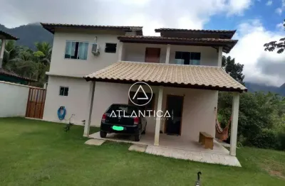 Atlântica imóveis tem excelente casa duplex à venda em glicério, macaé/rj por r$ 350.000,00