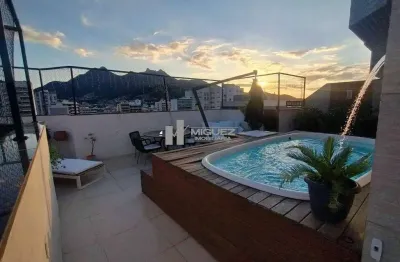 Rua homem de melo,  tijuca cobertura deslumbrante à venda 5 quartos 3 vagas infra código 21567