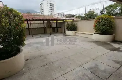 Apartamento à venda, rua uruguai, tijuca. 110m², varanda, 2quartos sendo 1 suíte, churrasqueira, salão de festa e sauna.código 23481