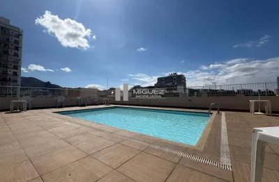 Apartamento à venda na rua dona maria com varanda, dois quartos, vaga na escritura e piscina no condomínio