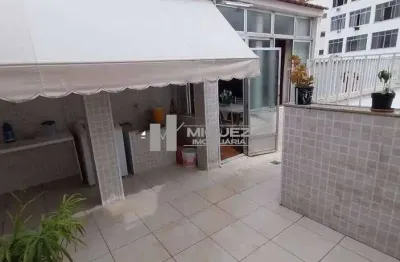 Exclusividade!!charmosa cobertura linear à venda na tijuca! são 125 m²! 3 quartos, 2 banheiros, vaga e terraço com churrasqueira. código 23215