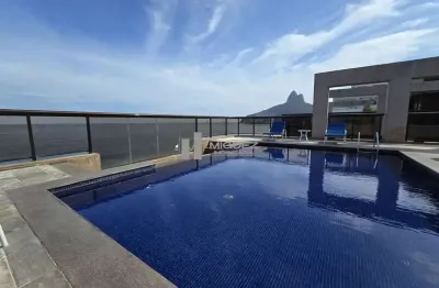 Flat à venda, ipanema, varanda vista mar, sala, 2 quartos sendo 1 suíte, 1 banheiro social - 82 m² - 2 vagas na escritura - infra completa