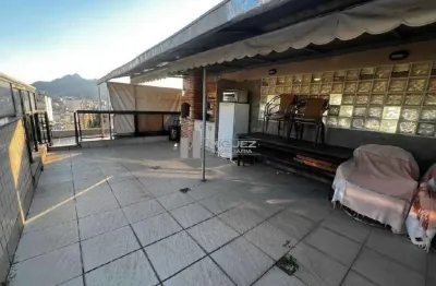 Cobertura à venda, rua marechal marques porto, tijuca. terraço, varandão, 3 quartos sendo 2 suítes e 2 vagas na escritura. código 23850