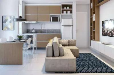 Apartamento com 1 dormitório à venda, 39,09m² - chácara do visconde - taubaté/sp