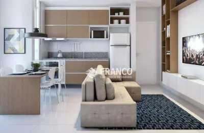 Apartamento com 1 dormitório à venda, 39,09m² - chácara do visconde - taubaté/sp