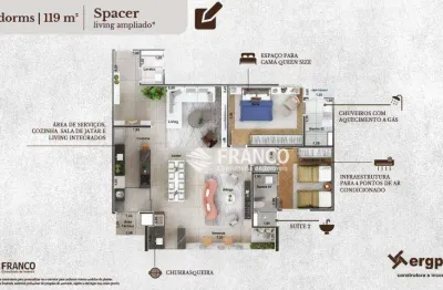 Apartamento à venda, 119 m² por r$ 900.000,00 - vila costa - taubaté/sp