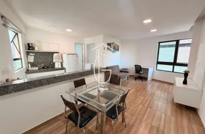 Excelente flat mobiliado em localização privilegiada na av. Beira rio