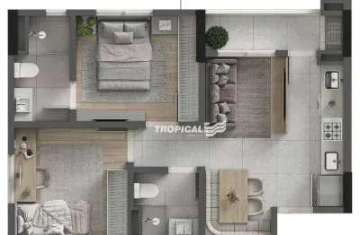 Apartamento com 2 dormitórios à venda, 55 m² por r$ 378.000,00 - vorstadt - blumenau/sc