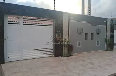 Linda casa nova em itanhaém, 3 dormitórios, suite, piscina e churrasqueira - r$ 379 mil