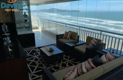 3,5milhão - apartamento alto padrão - frente mar - 3 suites - jacuzzy -  4 vagas - total frente mar - 326m² de area util