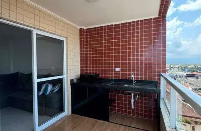Apartamento na praia da vila guilhermina - semi mobiliado - próximo ao mar